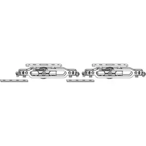 Confezione carrelli MAICO supplementare canalino 22 x 42 HS 400kg argento Popolare