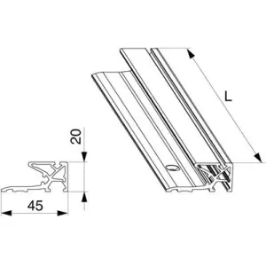 Quantità Limitata Listello MAICO di tenuta termico per distanza ante 28 mm argento L 2.500mm