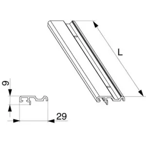 Quantità Limitata Profilo MAICO in alluminio per soluzione traverso superiore ridotto argento L 2.500mm