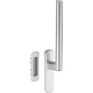 Popolare Maniglione MAICO HS 12 con coprirosetta e conchiglia corta 68 quadro 42 argento