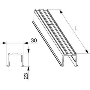 Binario MAICO guida superiore HS complanare L 6.500mm argento Spedizione Espresso