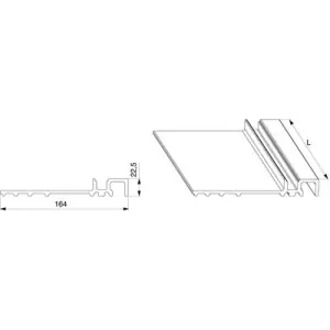 Promozione Soglia MAICO HS-P in vetroresina 164x22,5 L 2.500 grigio luce RAL7035