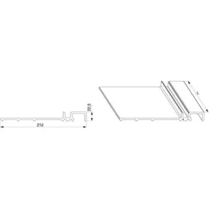 Soglia MAICO HS-P in vetroresina 212x22,5 L 3.500 grigio luce RAL7035 Pagamento Sicuro