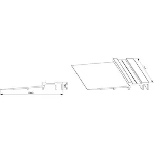 Soglia MAICO HS in vetroresina S 200 mm H 25 mm L 2.500mm argento Sconto