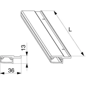 Profilo MAICO in PVC per soluzione traverso superiore ridotto nero L 3.500mm Promozione Esclusiva