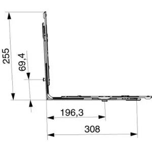 Movimento angolare MAICO RS-CF lato cremonese inferiore scostamento 9 e 13 sinistro piastrina premontata con 1 fungo LBB - per schema A argento Prezzo Ridotto