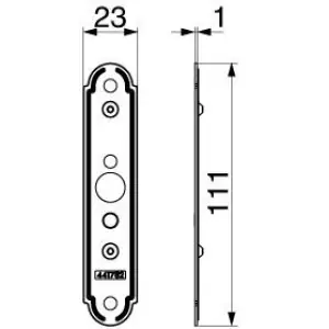 Spessore MAICO cardine su piastra per rustico in acciaio 23x111mm accatastabile S 1mm nero Nuovo Arrivo