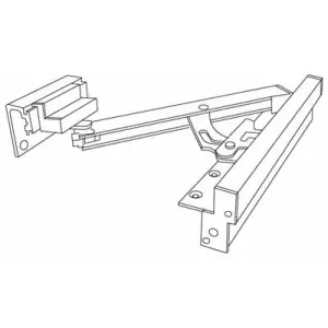 Dispositivo apertura sopraluce GEZE modello OL90N forbice anta sporgere con apertura esterna destra, profondit? spalletta 30-60mm e con staffa attacco anta per serramento in finitura argento Promozione Esclusiva