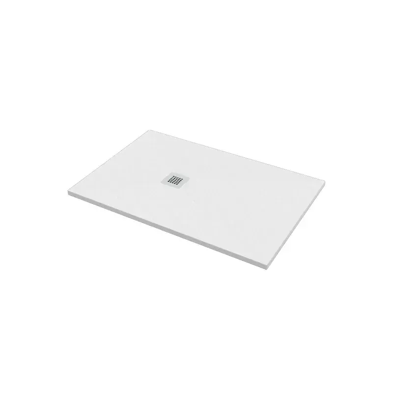 Economico Receveur de douche en résine marbre blanc effet pierre 80x120 cm Ercos Stone BPMAROSTON8012