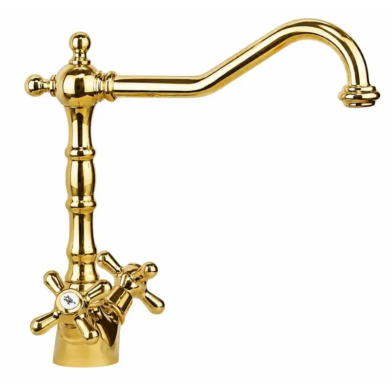Affare Mélangeur d‘évier de cuisine de style baroque de couleur or Gattoni Calypso 5691/RED0