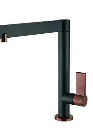 Mitigeur d‘évier de cuisine avec finition noir mat et cuivre PVD Webert D920865722 Reso Gratuito