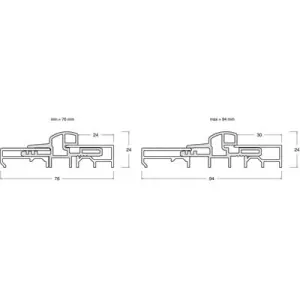 Soglia MAICO Transit estensibile con taglio termico S 76-94mm H 24mm argento L 5.000mm Compra Oggi Stesso