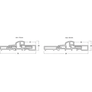 Promozione Esclusiva Soglia MAICO Transit estensibile con taglio termico S 76-94mm H 20mm argento L 5.000mm