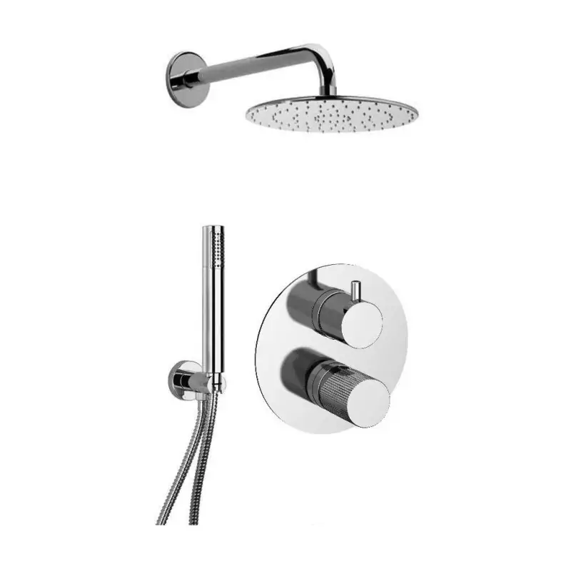 Brausegarnitur komplett mit eingebauten zwei Auslässen Paini Cox GRIP 7GCR433D Solo Oggi