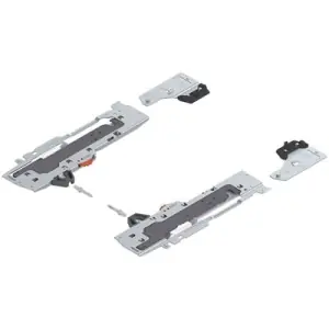 Prezzo Conveniente Tip-On Blumotion BLUM modello T60B3 set (unit? + trascinatore + adattatore) per Tandembox, tipo L1, LN 350-600 mm, peso totale del cassetto o cassettone 0-20 kg, destro+sinistro, R7035 grigio chiaro