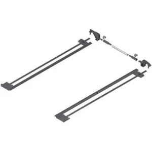 Stabilizzatore laterale BLUM modello ZST.6, LN 650 mm, LCM 1200 mm, estrazione totale, da tagliare su misura, R7037 grigio polvere Promozione