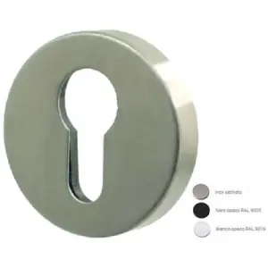Bocchetta FIMET modello 236 per porta interna con foro yale in acciaio inox nero opaco Esclusivo