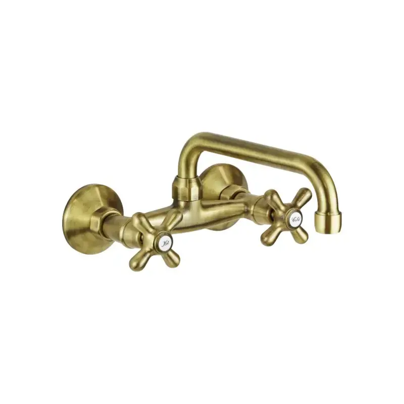 Di Tendenza Bronzefarbener Wand-Spültischmischer mit U-Auslauf Gattoni 7559/REV0