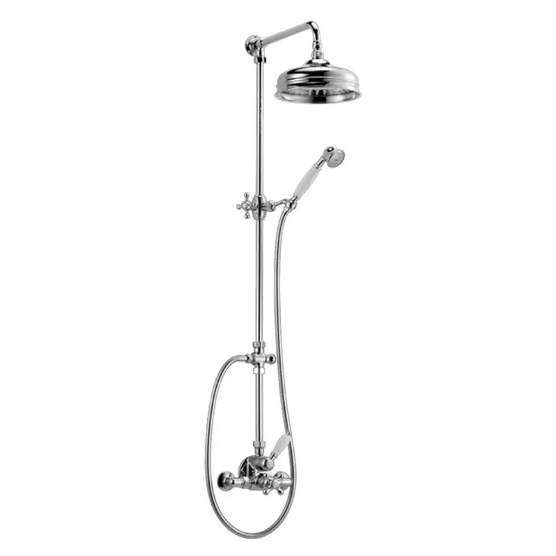 Spedito Oggi Duschsäule mit Thermostatmischer 2 Funktionen Huber Croisette 590.CS21H.CR