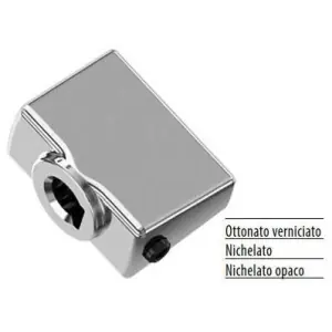 Pomolo AGB cilindro squadrato con codolo per portoncino in ottone lucido verniciato Sconto