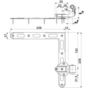 Super Prezzo Bandella MAICO angolo monoblocco gr. 3 GO 85-105 CR 16-19 senza angolo d‘appoggio regolazione laterale nero opaco