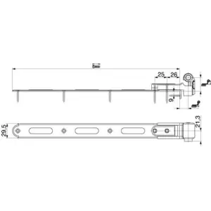 Bandella MAICO lunga monoblocco regolazione laterale con angolo d‘appoggio GO 20-32 CR 18 gr. 0 nero opaco Sconto