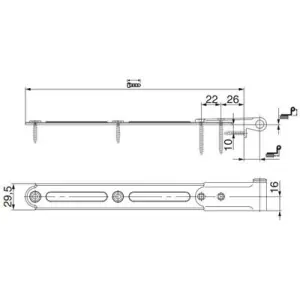 Sconto Bandella MAICO lunga spalletta rivestita senza regolazione laterale con angolo d‘appoggio GO 0 CR 18 dritto nero opaco