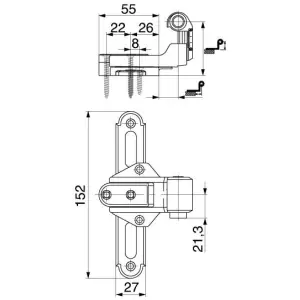 Bandella MAICO croce monoblocco gr. 3 GO 85-105 CR 16-19 senza angolo d‘appoggio regolazione laterale nero opaco Offerta