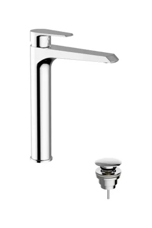 Hoher Waschtischmischer mit Ablaufgarnitur Clic-Clac Teorema Velvet 8V341 Compra Oggi Stesso