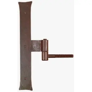 Bandella UTENSIL LEGNO modello FF267 a T dimensioni 300x40 occhio centrato con cardine a vite perno sfilabile diametro 14 per serramento in ferro ruggine Vendita Finale