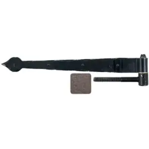 Bandella UTENSIL LEGNO modello FF298 lanceolata dritta dimensioni 300x35 occhio centrato con cardine a vite perno sfilabile diametro 14 per serramento in ferro ruggine Promozione Esclusiva