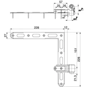 Bandella MAICO angolo monoblocco regolazione laterale con angolo d‘appoggio GO 20-32 CR 18 gr. 0 nero opaco Occasione