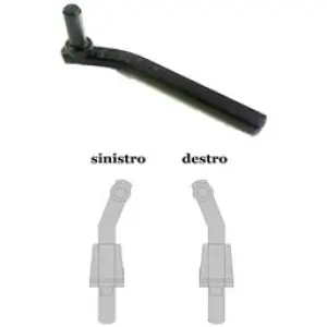 Cardine M2 modello 5400 regolabile zancato 10mm sinistro grandezza 1 (67-89mm) cerniera serie 3500, 3700 e 3750 per serramento in acciaio finitura nero Ultima Occasione