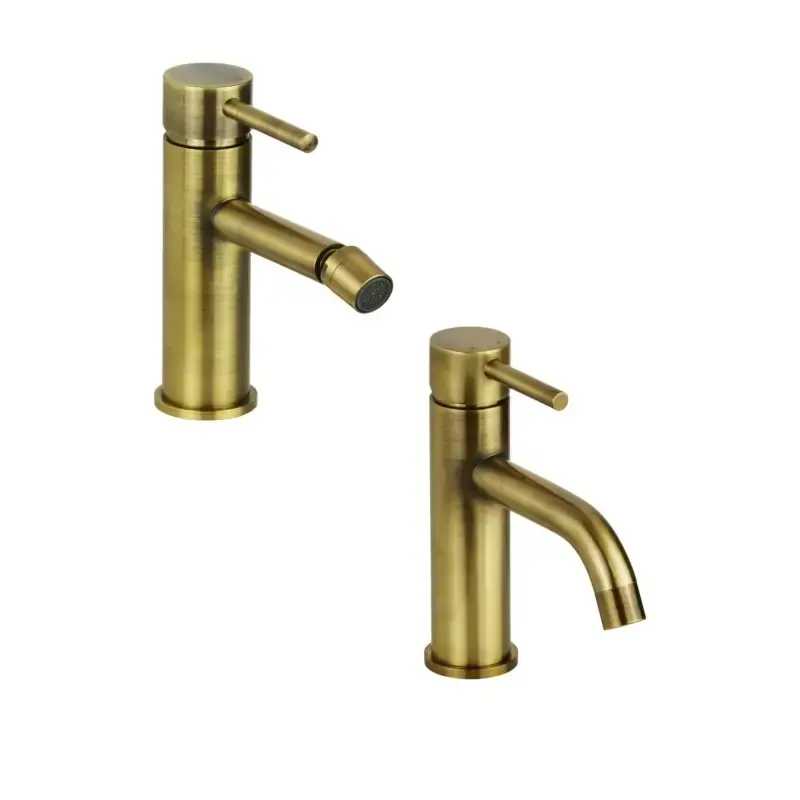 Badezimmer-Set aus Bronze komplett mit Waschbecken und Bidet Pollini Jessy KITKJES1OA Esclusivo