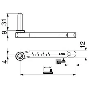 Prezzo Ridotto Cardine MAICO monoblocco regolabile con tacca di sicurezza 15 mm monoblocco zancato 4 L135 SC80-120 sinistro nero opaco