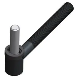 Cardine DIDIEFFE modello 504 ancoraggio chimico gambo a vite lunghezza M12X145mm con perno fisso diametro 12 per serramento in ferro zincato polveri poliesteri RAL9005 Nuova Collezione