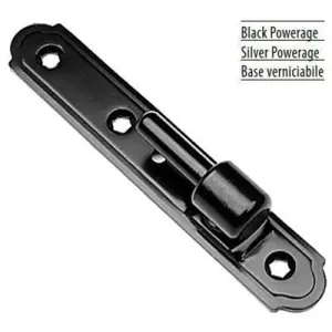Professionale Cardine AGB fisso con piastra frontale 24mm grandezza 9 per serramento in acciaio finitura nero