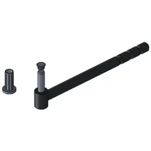 Cardine DIDIEFFE modello 504 ancoraggio chimico gambo sagomato lunghezza M14X250mm con perno sfilabile diametro 10 per serramento in ferro zincato polveri poliesteri RAL9005 Professionale