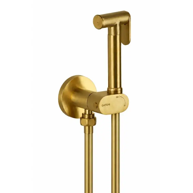 Promozione WC-Hydrobürste in gebürsteter Goldfarbe Gattoni RT021SG