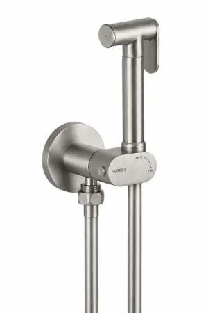 WC-Hydrobürste in gebürsteter Stahlfarbe Gattoni RT021NS Non Perdere