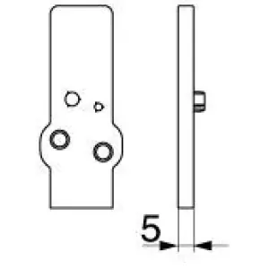 Professionale Spessore MAICO staffa di chiusura xmm alto 5 mm S 5mm nero