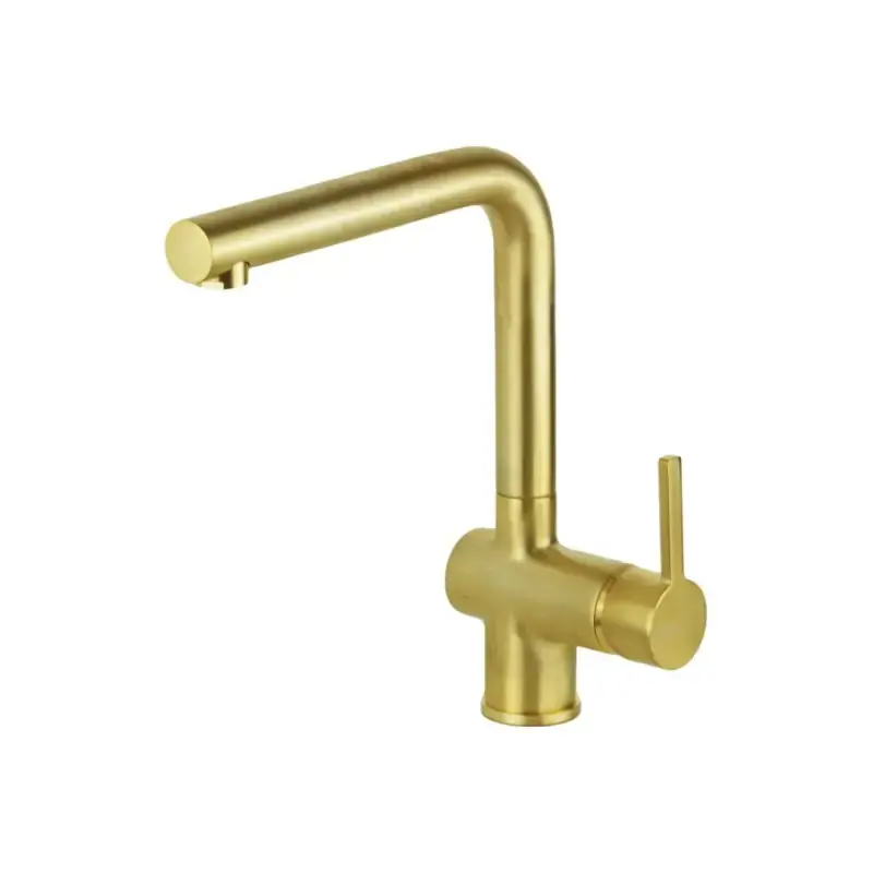 Spültischmischer mit schwenkbarem Auslauf aus gebürstetes Gold Messing Gattoni PC0420.SG Occasione Imperdibile