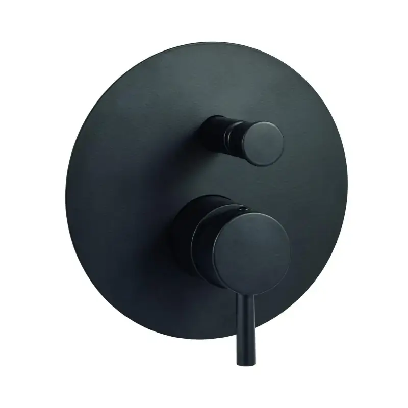 Nuovo Arrivo Built-in shower mixer 2 outlets matt black color Paffoni LIGHT LIG015NO
