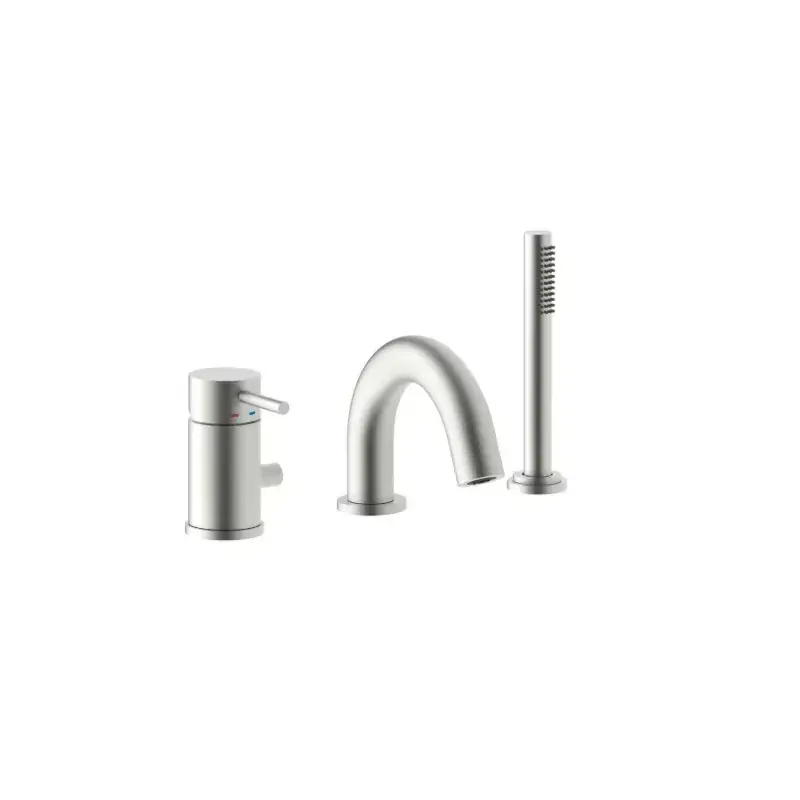 Wannenmischer in gebürstetem Stahl mit ausziehbarer Dusche Paffoni Light LIG047ST Vendita Finale