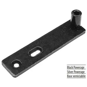 Perno chiusura AGB spagnoletta piastra lunga 120mm applicazione a cappotto per serramento in acciaio finitura nero Consegna Rapida