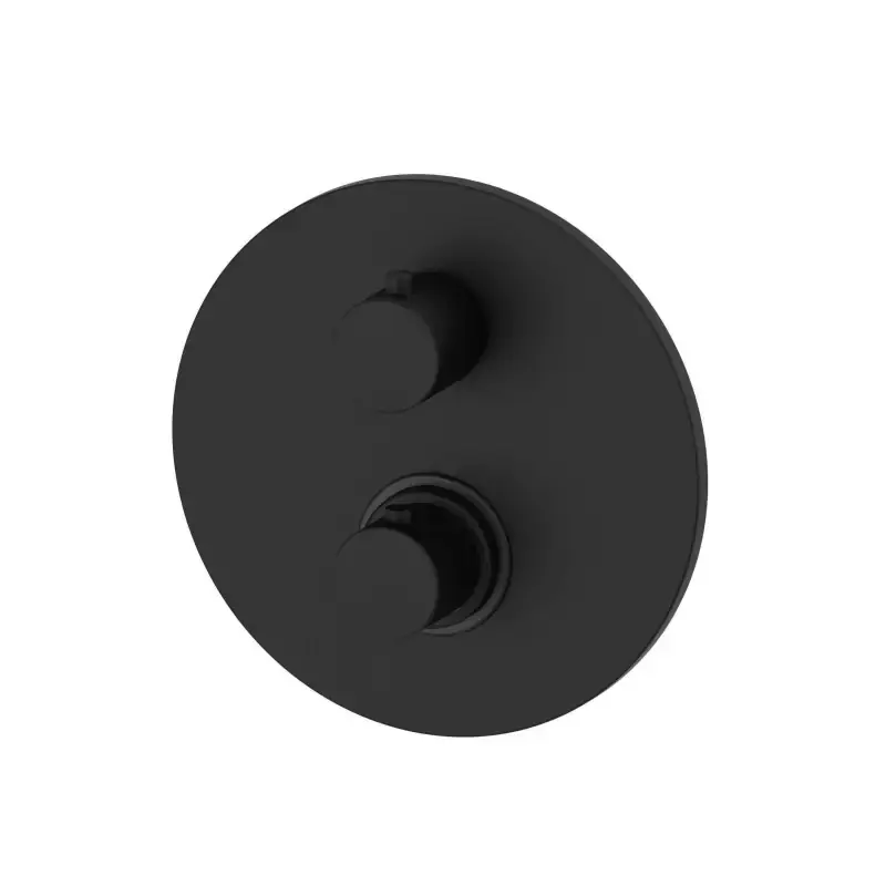 Thermostatischer Einbau-Duschemischer mit zwei Auslässen in mattschwarzer Farbe Paffoni Light LIQ018NO Promo Stagionale