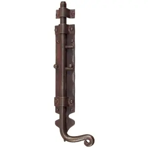 Saliscendi UTENSIL LEGNO modello FF263 Piemonte dimensioni 45x300 per serramento in ferro ruggine Soddisfatti O Rimborsati