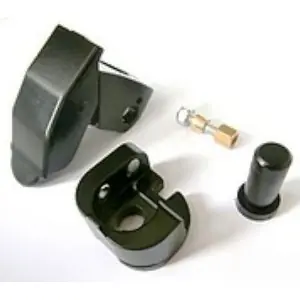 Fermascuro M2 modello 2201 scatto sinistro (a spingere dall‘interno) con paracolpo cardine serie 5000 per serramento in zama finitura nero Ultime Pezzi