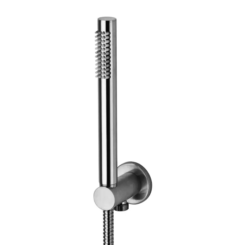 Nuovo Arrivo Duschset mit Wasseranschluss und Handbrause aus Metall in der Farbe gebürsteter Stahl Paffoni ZDUP094ST