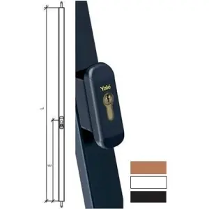 Promozione Minisbarra YALE modello 66410 verticale solo cilindro per porta e/o scuro in finitura marrone